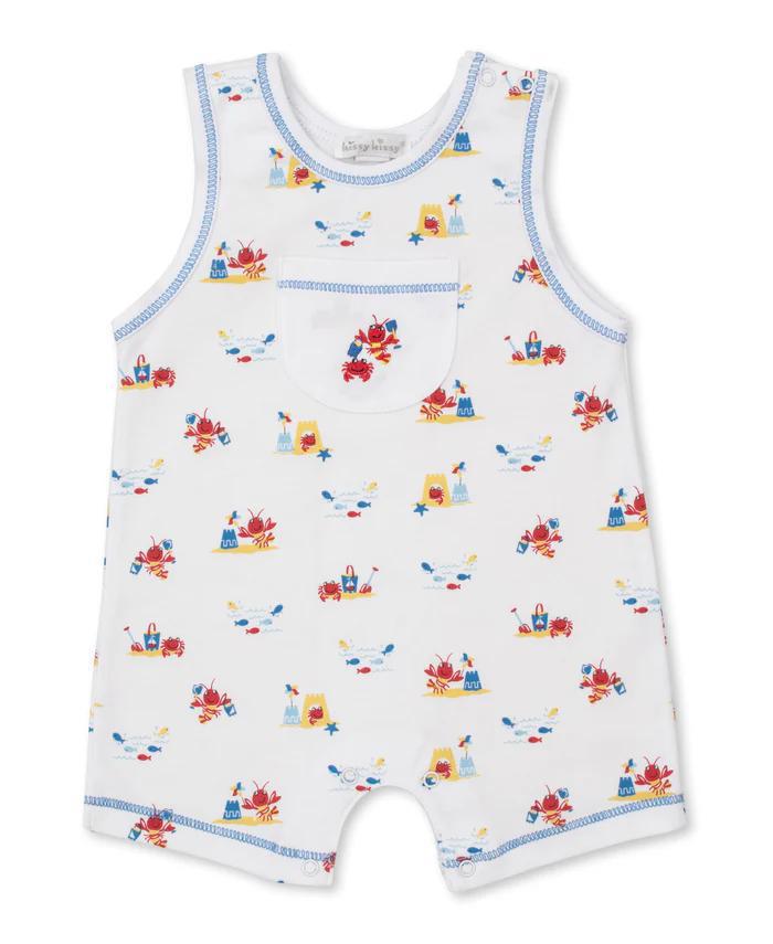 Lobsters Sandy Smiles Blue Sleeveless Playsuit KSY225