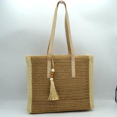Straw Bag w/Tassel T3279 EMH525