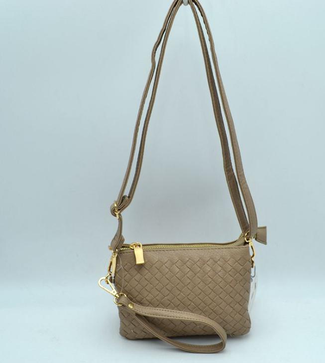 Woven Faux Leather Crossbody Wristlet TD0004 EMH525