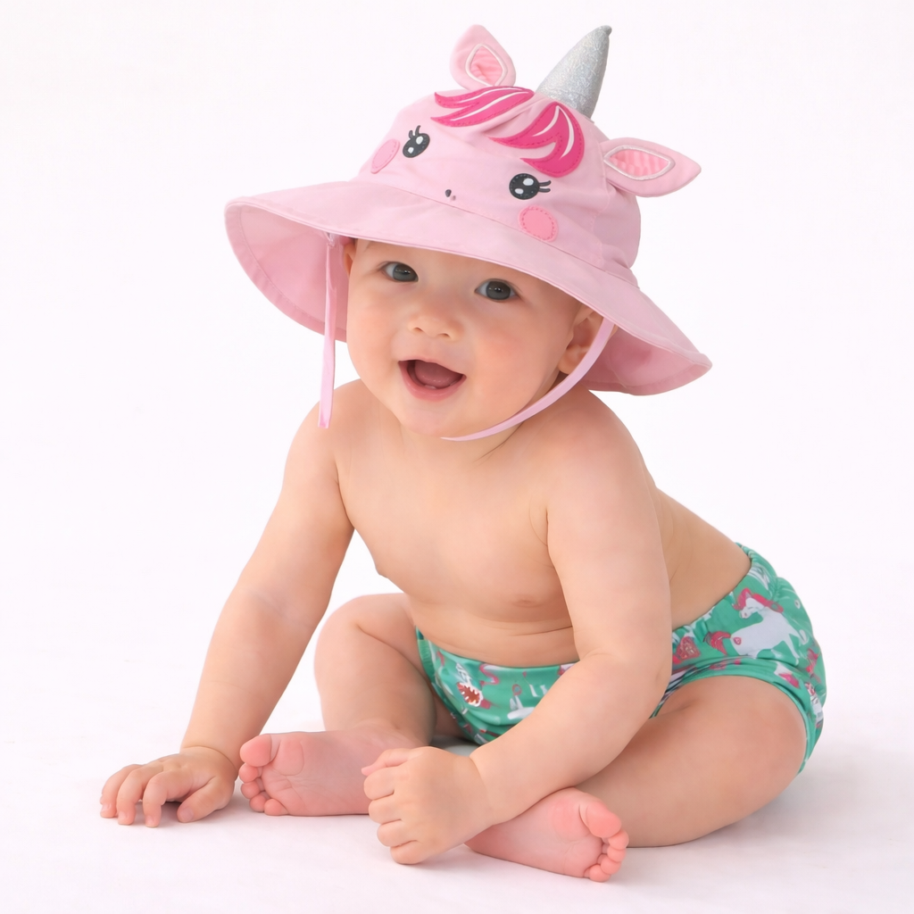 Unity the Unicorn Baby Swim Diaper/Hat Set ZCI326