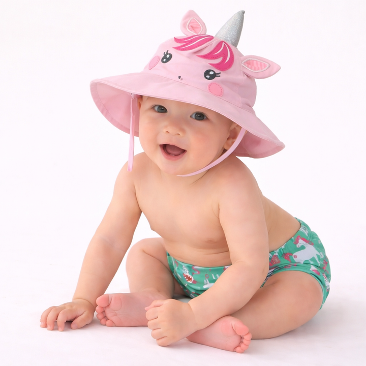 Unity the Unicorn Baby Swim Diaper/Hat Set ZCI326