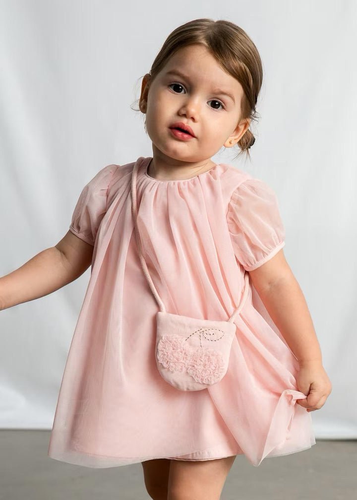 Baby Tulle Dress Pink w/Crossbody Bag MYR0126