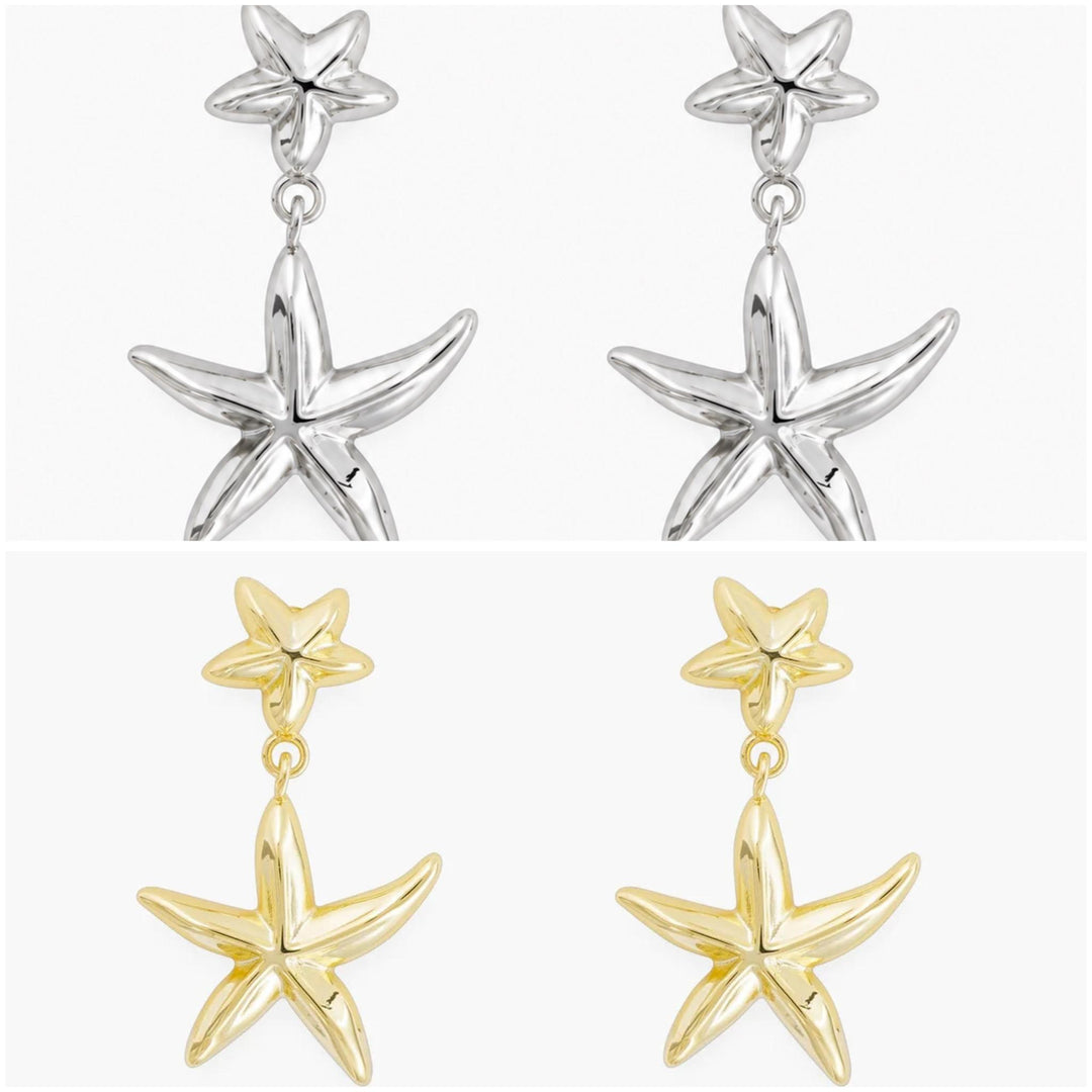 Double Starfish Dangle Earrings ABC926