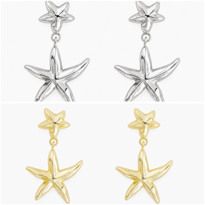 Double Starfish Dangle Earrings ABC926