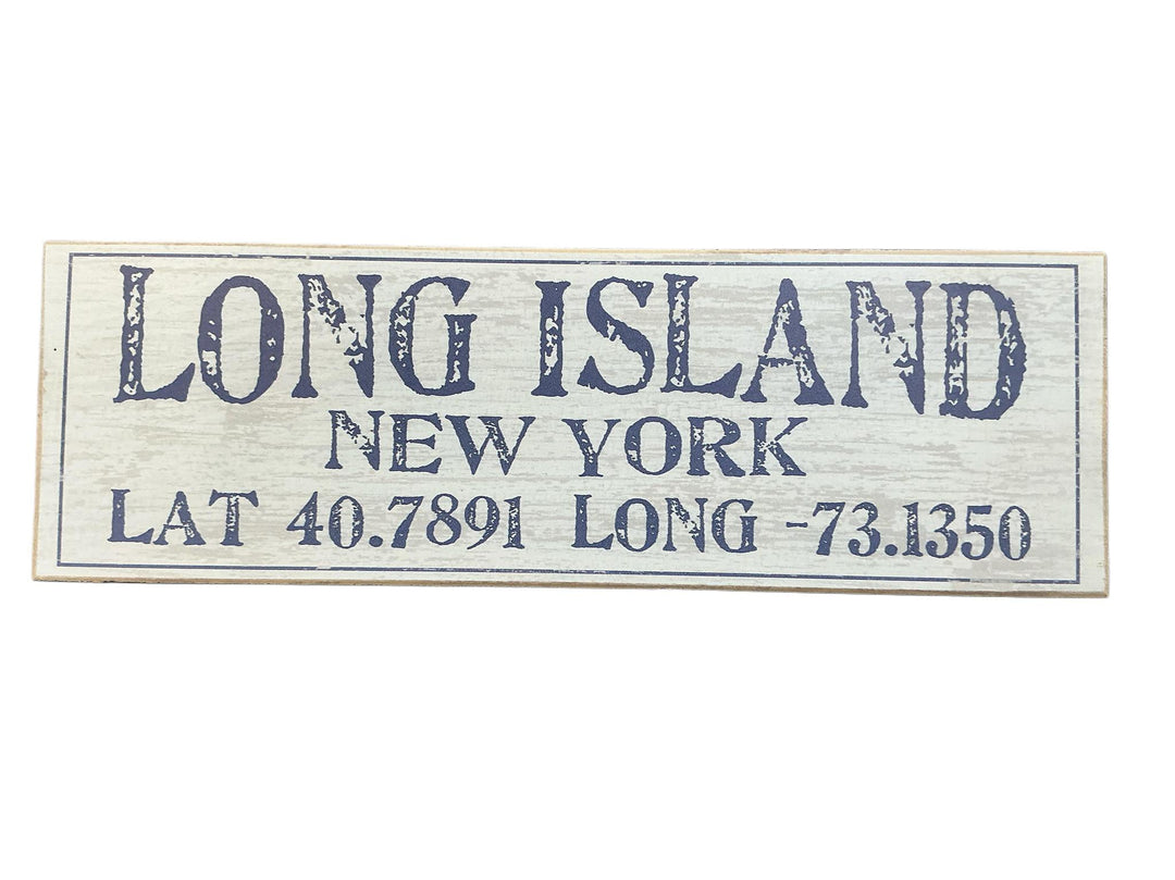 Long Island, NY Wood Sign Lat/Long PTT925