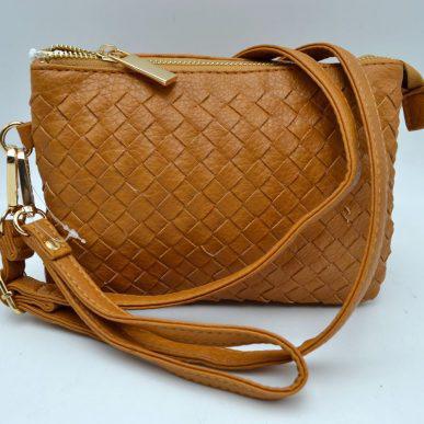 Woven Faux Leather Crossbody Wristlet TD0004 EMH525