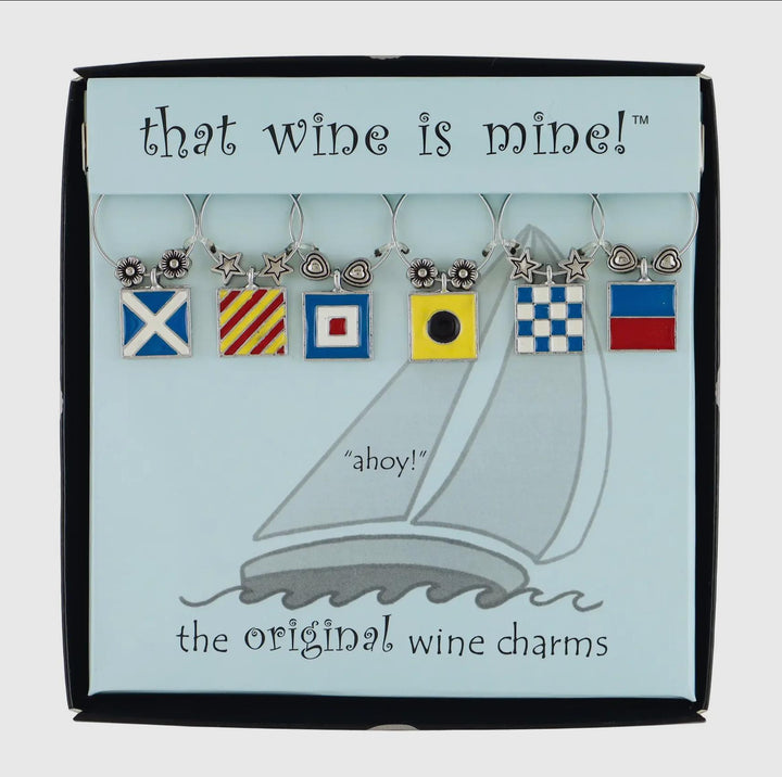 6 Piece Painted Wine Charms SUP925