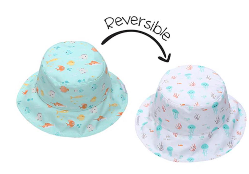 Baby/Kids Reversible Sun Hat Fish/Jellyfish FJK