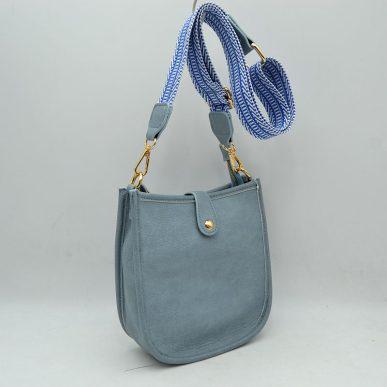 Mini Flap Crossbody Bag w/Braided Strap LQF018 EMH