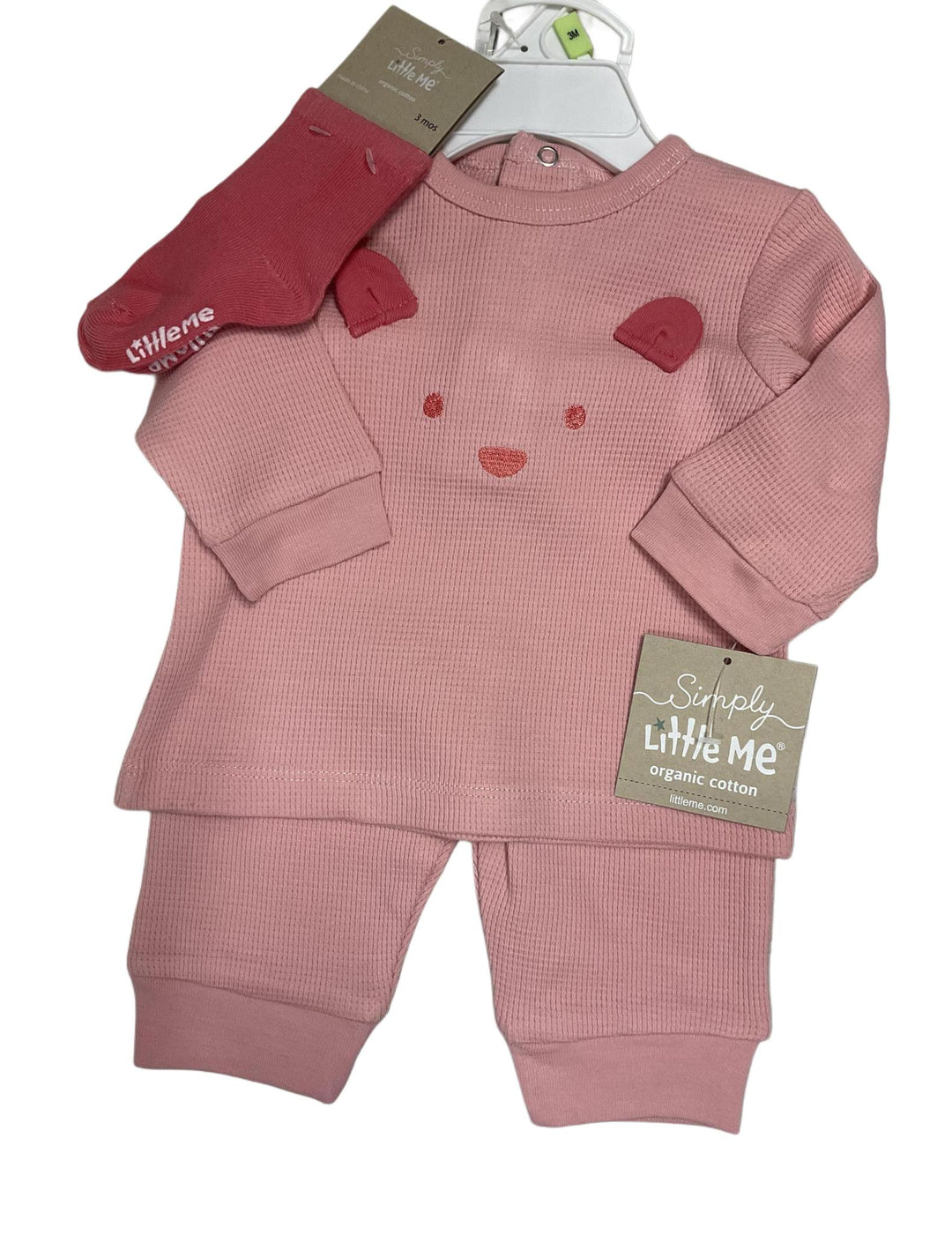 Pink Bear Jogger Set Organic Cotton LTM