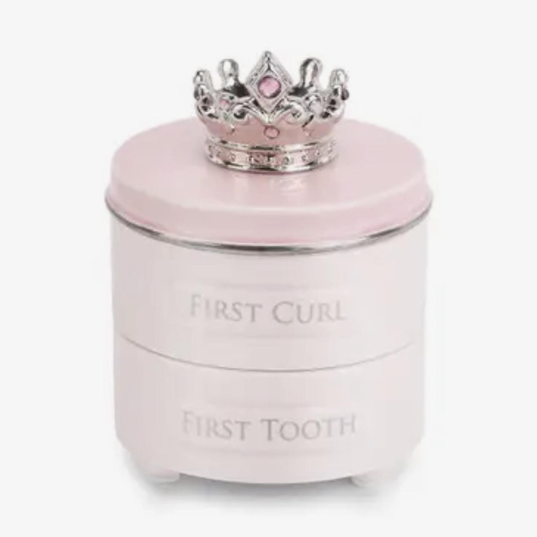 First Tooth & Curl Keepsake Box Pink DEM526