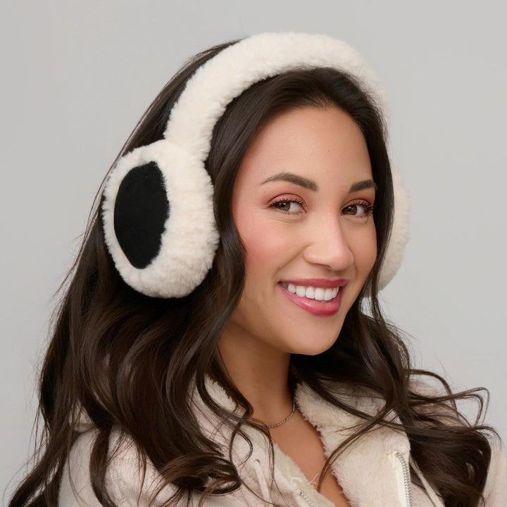 Riley Sherpa Lined Faux Suede Earmuffs HOW1026