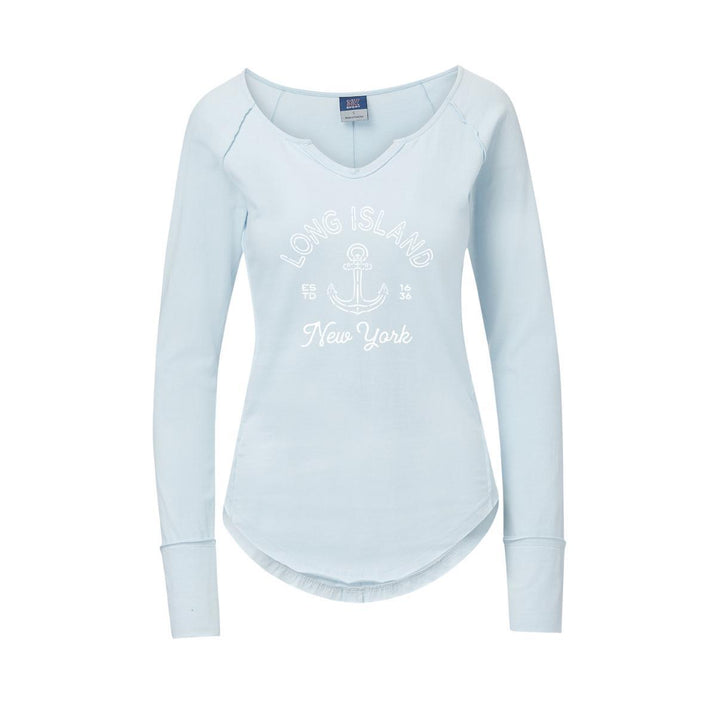 Long Island Ladies L/S Artic Blue Tee MVS924*Sale*