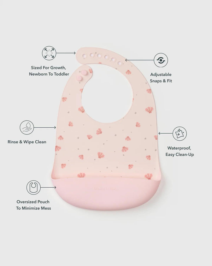 Silicone Bib Seashells LOU826