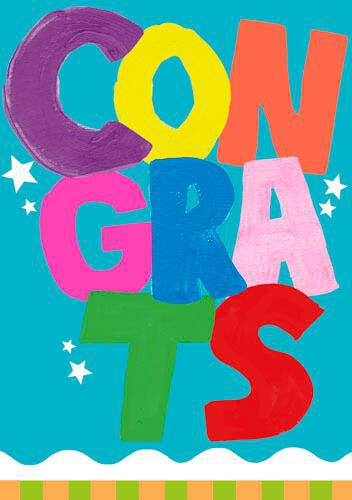 Congrats Congratulations Greeting Card NQI725