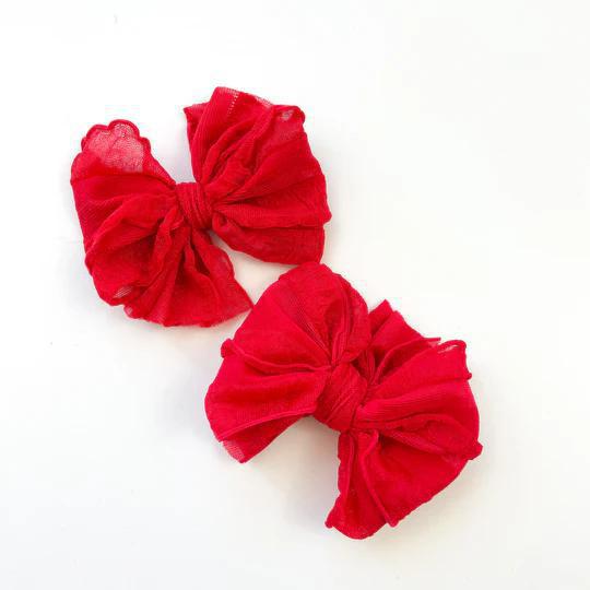 Ruffle Clip Bow Set RRB925