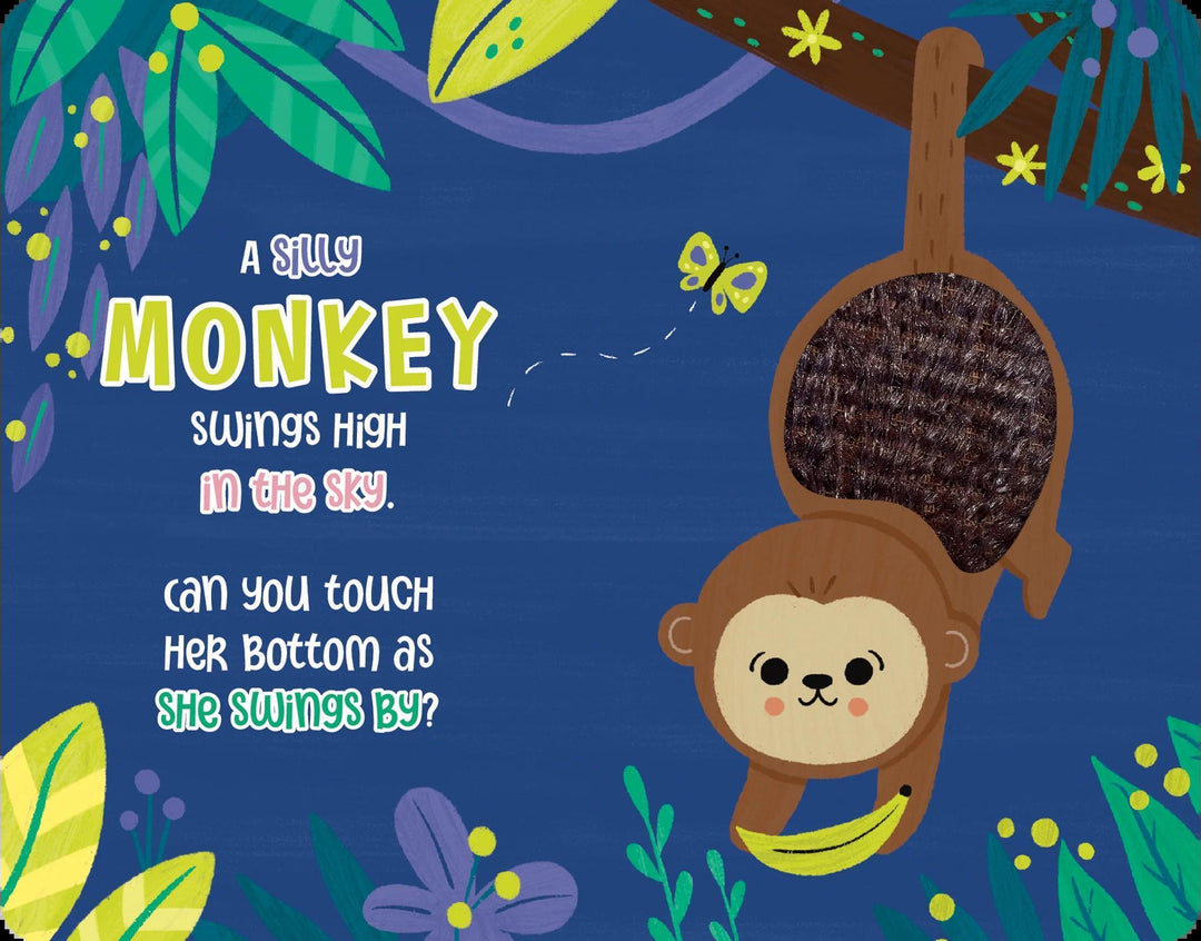 Wild Animals - Sensory Board Book w/Elephant Plush & Teether LHB626