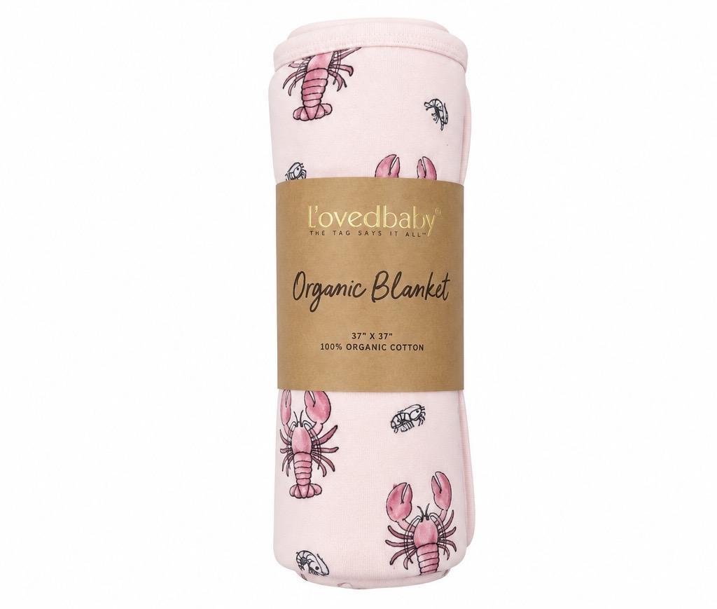 Organic Blanket, Pink Lobster LVB926