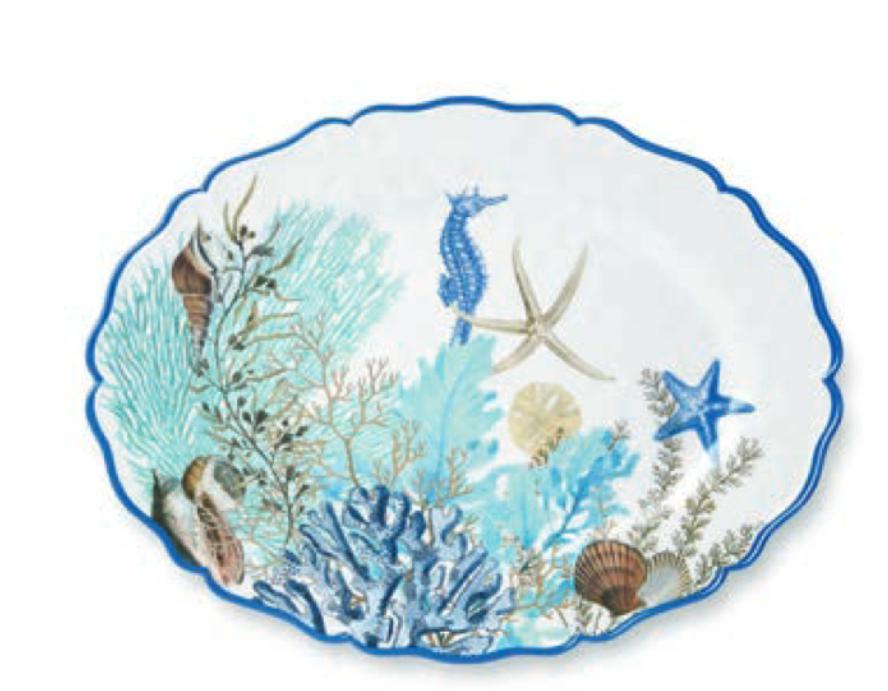 Blue Lagoon Oval Platter CIC525