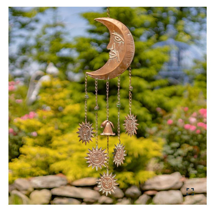HANGING IRON WIND CHIMES WITH DANGLING BELLS ZAR525