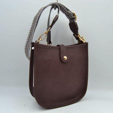 Mini Flap Crossbody Bag w/Braided Strap LQF018 EMH