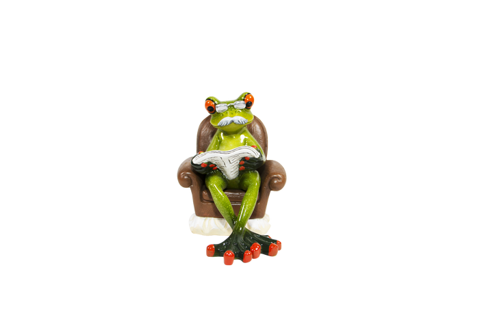 Grandpa/Grandma Frog Sitting in Chair OWI425