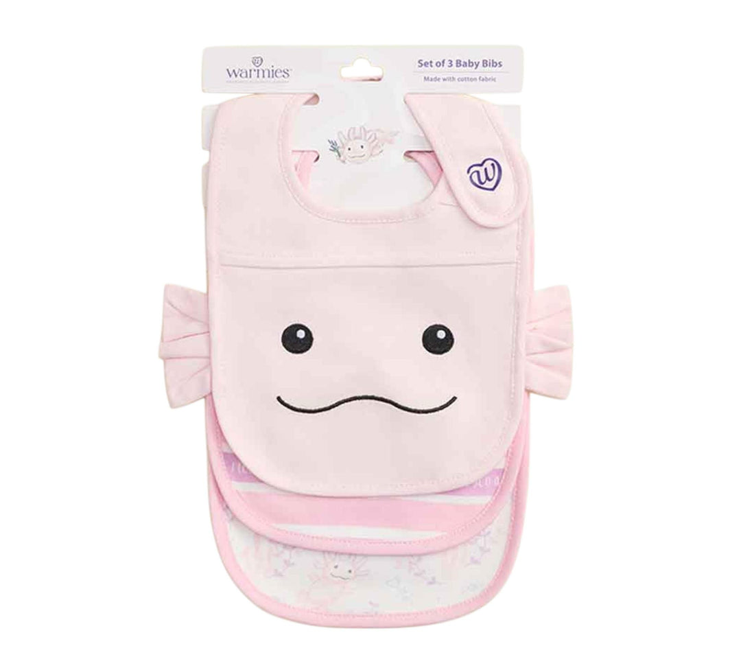Pink Axolotl Warmies Bib WRM626