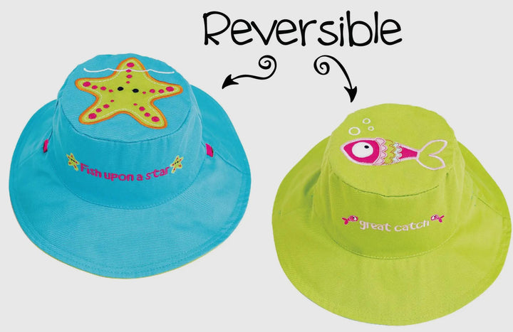 Baby/Kids Reversible Sun Hat Starfish/Fish FJK125