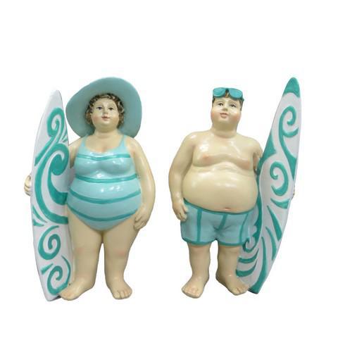 Resin Beach Couple Surf Asst. FTG325