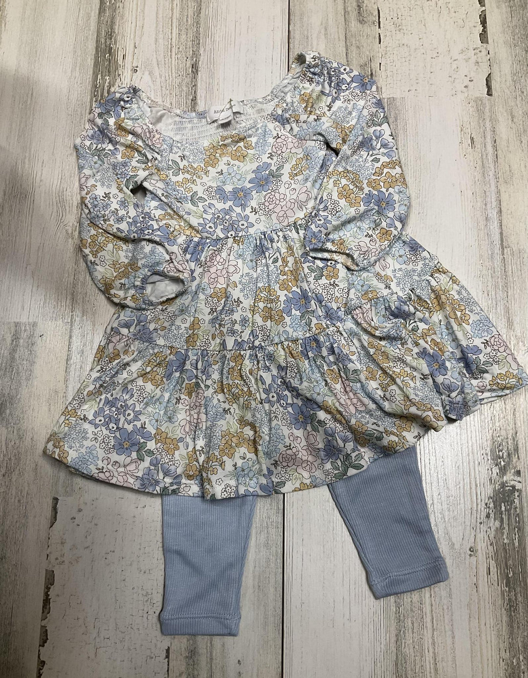 Edith’s Floral Cap Sleeve Dress/Leggings ANG824