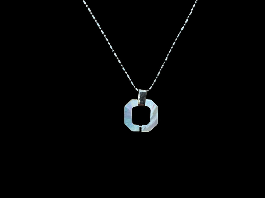 Mother-of-Pearl Octagon Necklace USJ525