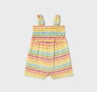 Yellow Knit Striped Printed Jumpsuit MYR225