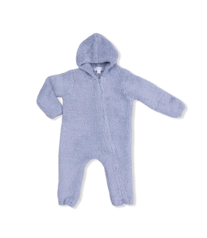 Chenille Hooded Romper Dusty Blue ANG326