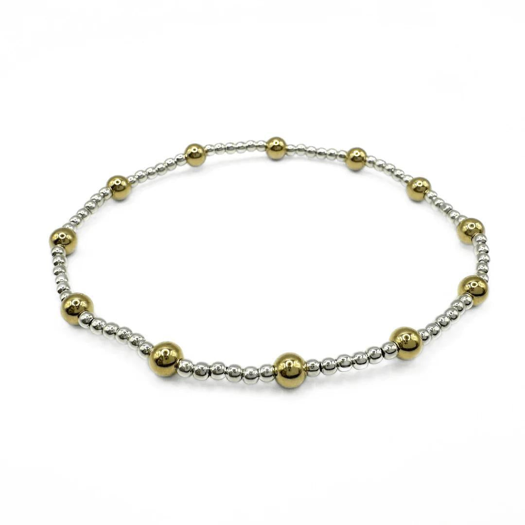 The Malibu Mix Collection 14k Gold-Filled and Sterling Beaded Bracelets ERN425 7”