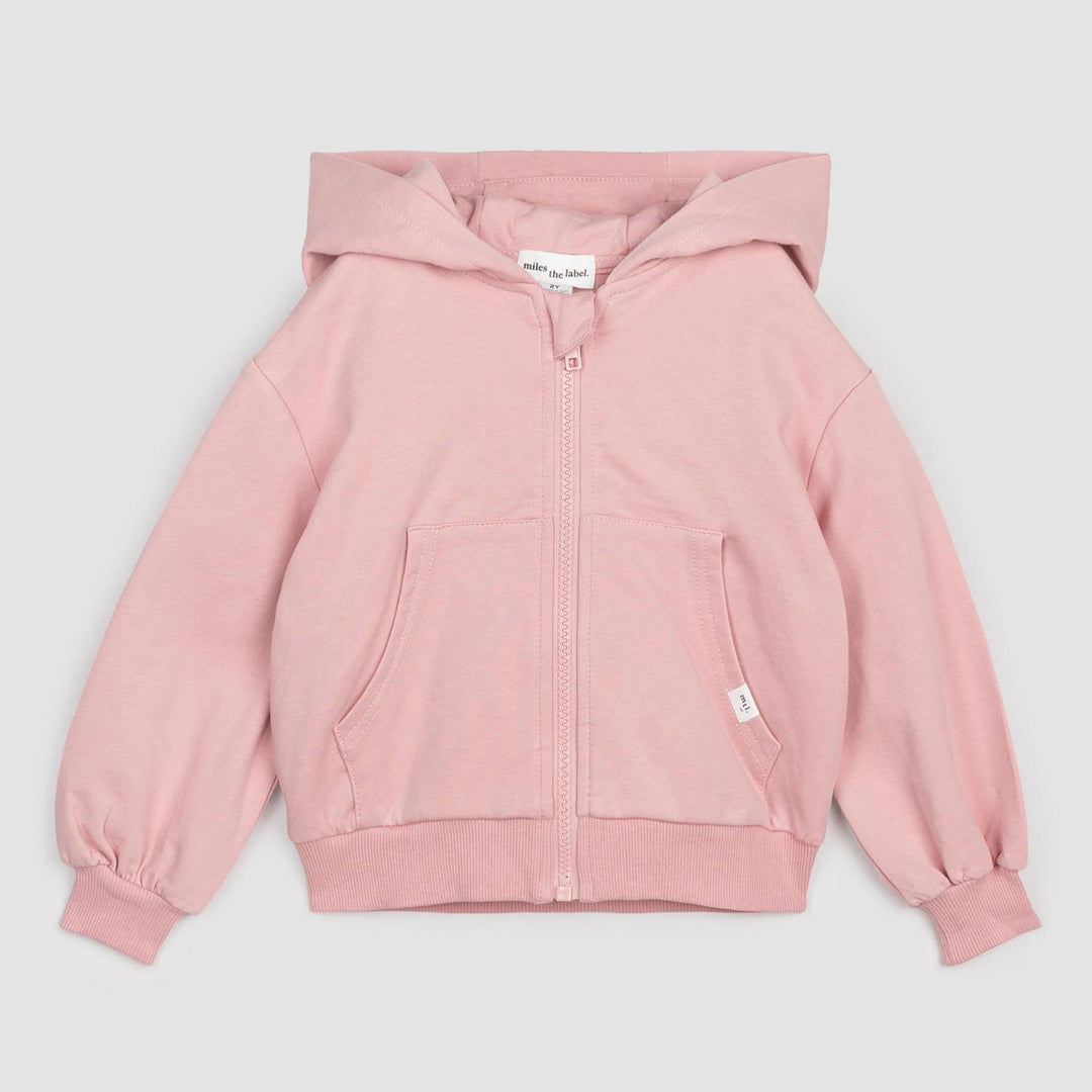 Rose Miles Basic Zip-Up Hoodie MIL*