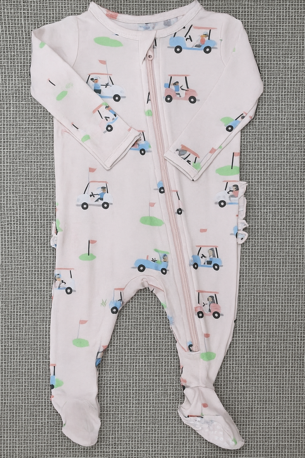 Golf Carts Pink 2 Way Zipper Romper AGD