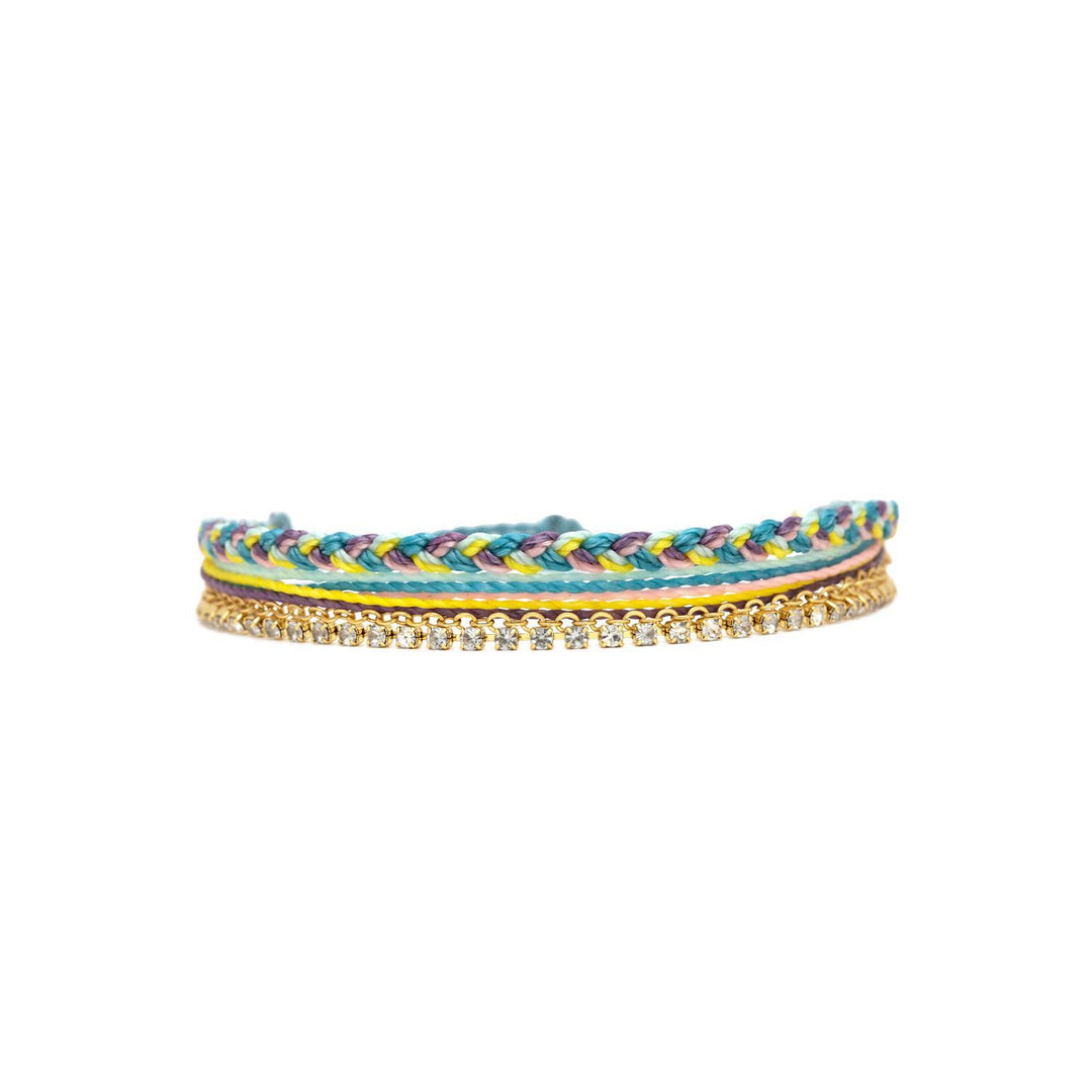Laguna String & Chain Silver/Gold Bracelet PUR425