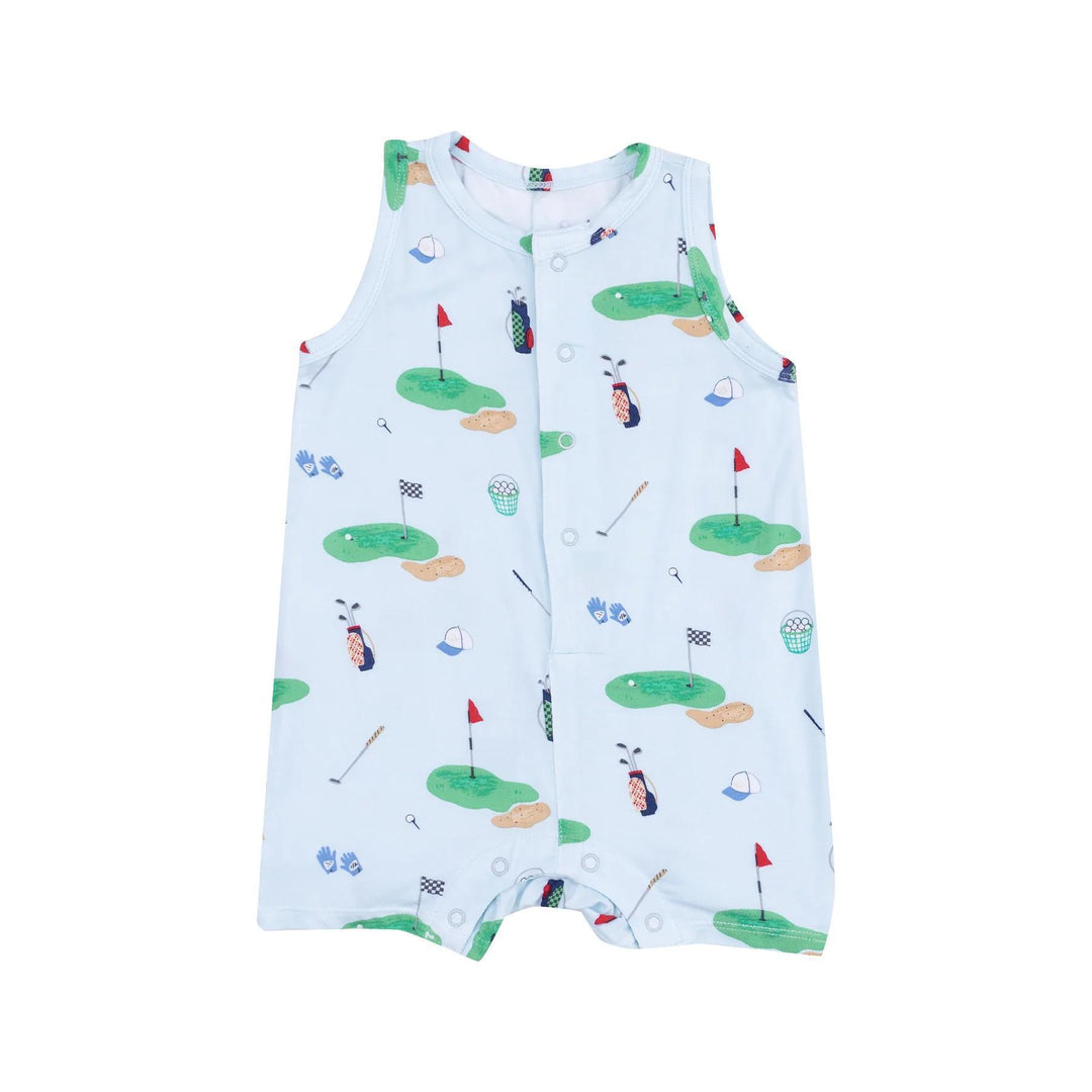 Golf Things Blue Sleeveless Shortie Romper ANG325