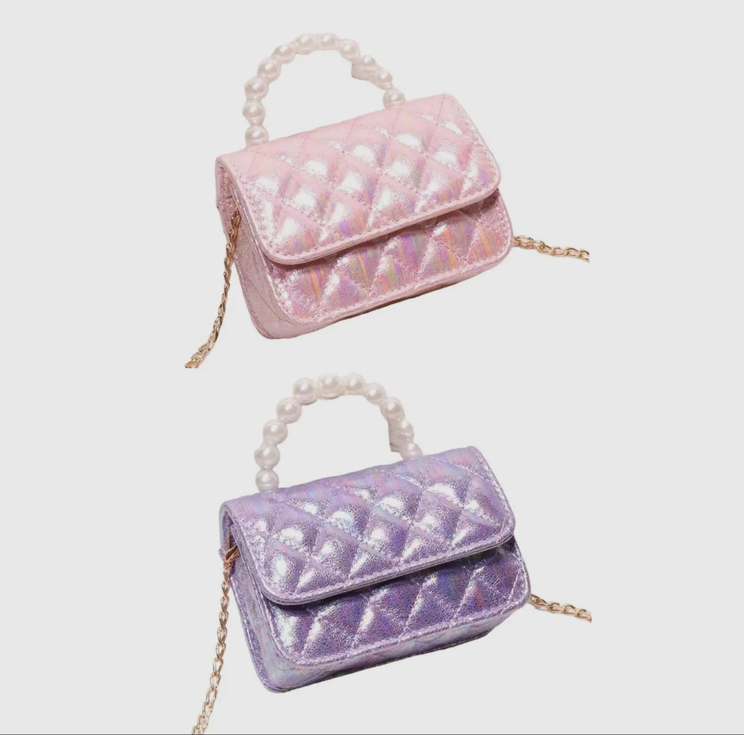 Mini Pastel Clutch Purse w/Crossbody Chain MBZ824