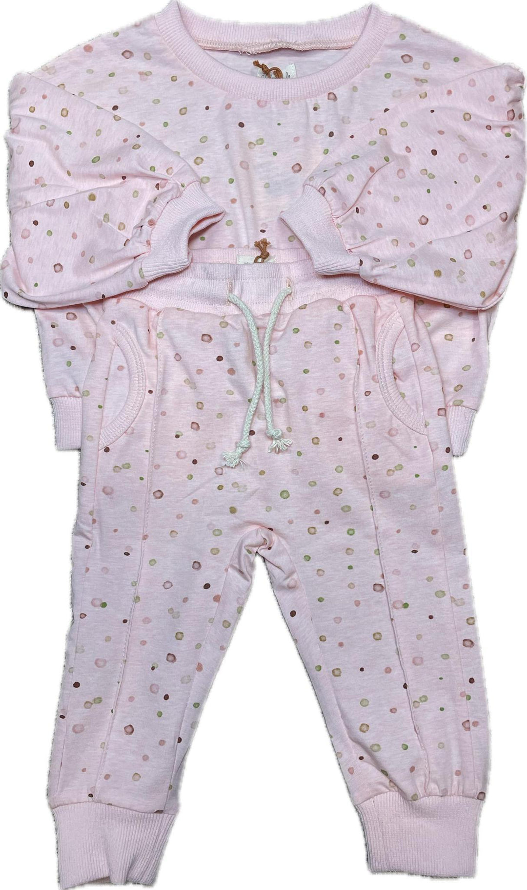 Pink Polka Dots Long Sleeve Set ETH