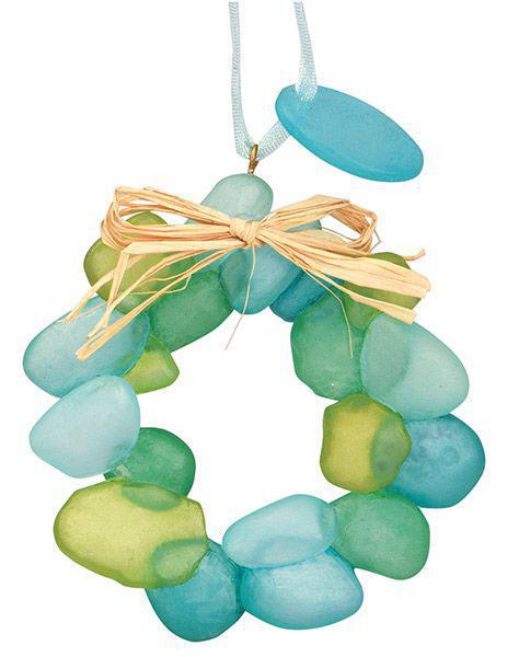 Sea Glass Wreath Resin Ornament CPS925