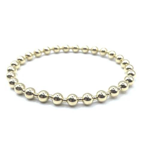 5mm+2mm+5mm Gold Filled Waterproof Dimension Bracelet ERN825 7”