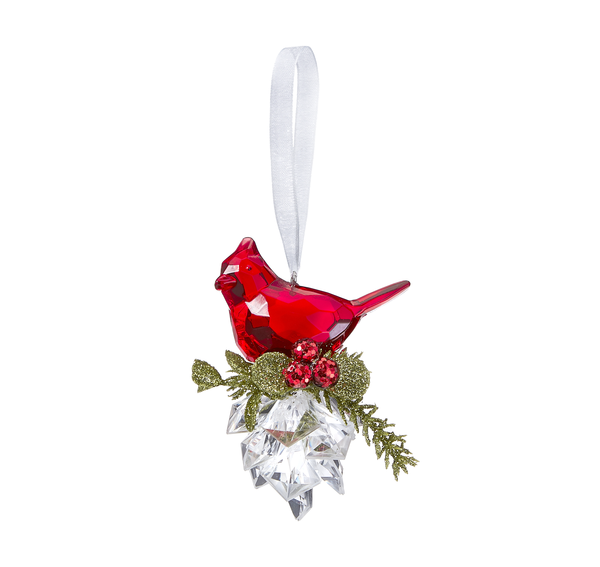 Teeny Cardinal Pinecone Ornament GNZ825