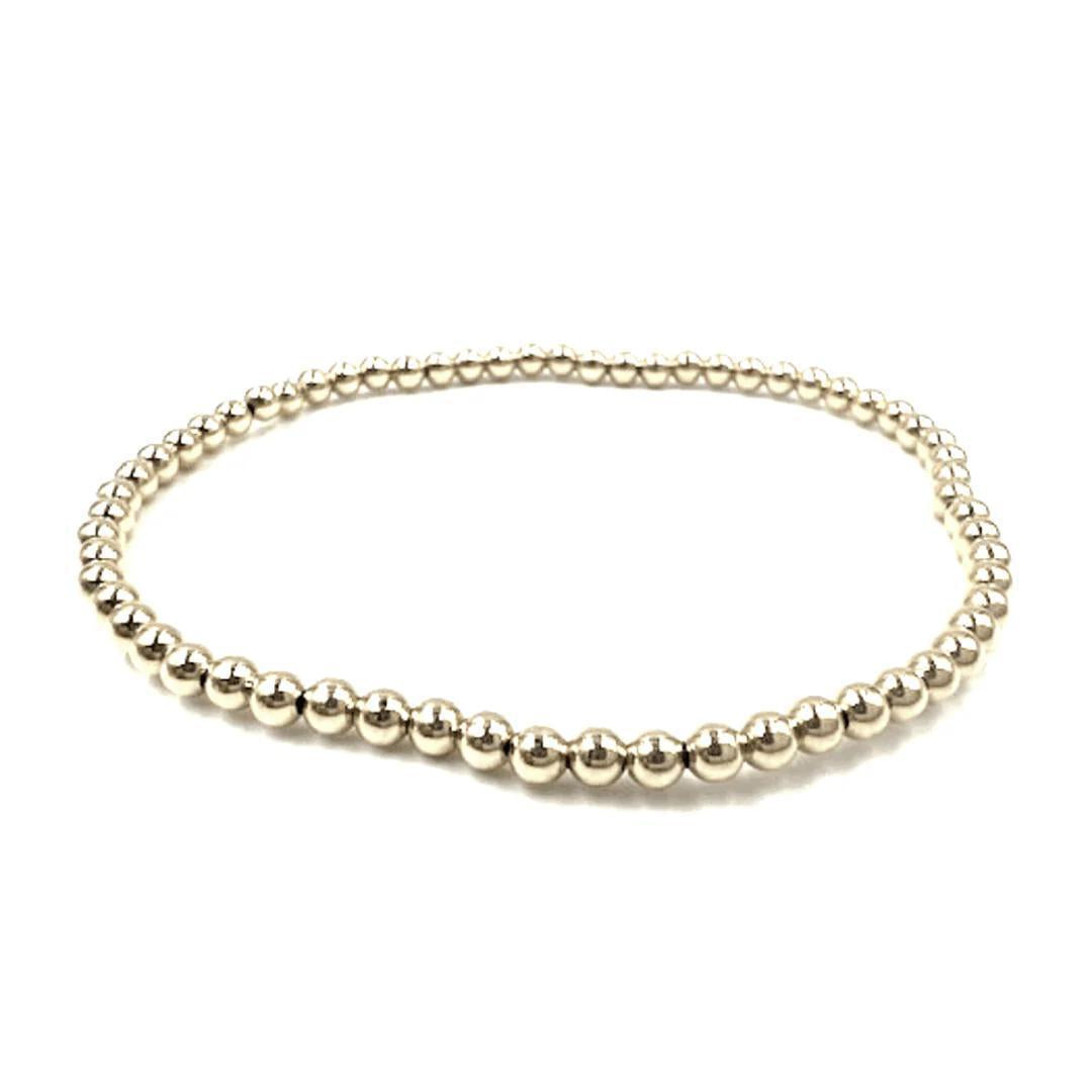3mm Gold Filled Karma Waterproof Bracelet 6.5"-7"-7.25" ERN425