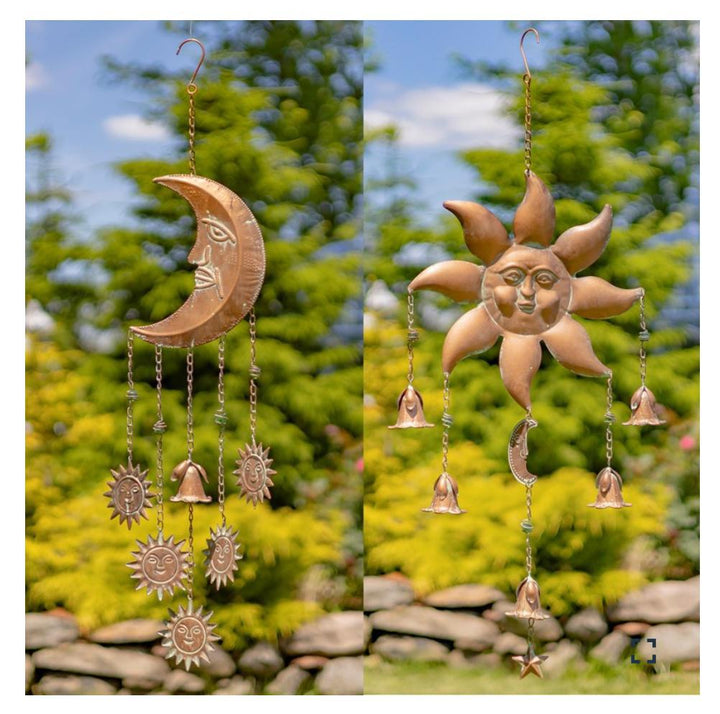 HANGING IRON WIND CHIMES WITH DANGLING BELLS ZAR525