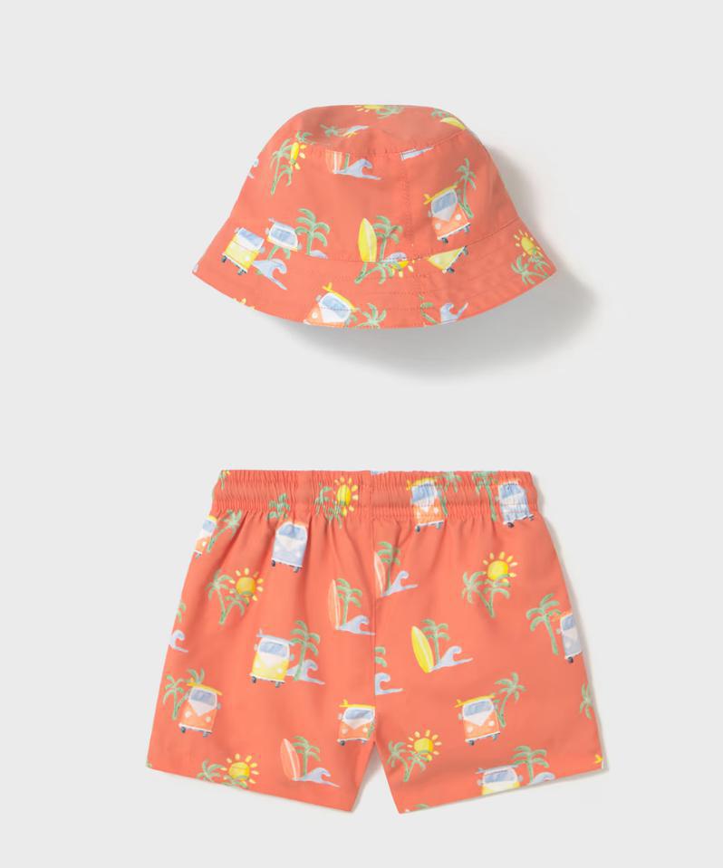 Baby Swim Trunks & Reversible Hat Set with Sun Protection Set MYR225