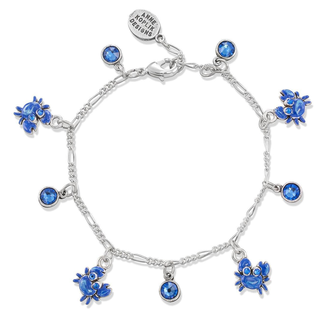 Ocean Coast Sparkling Blue Crab Bracelet AKD1025