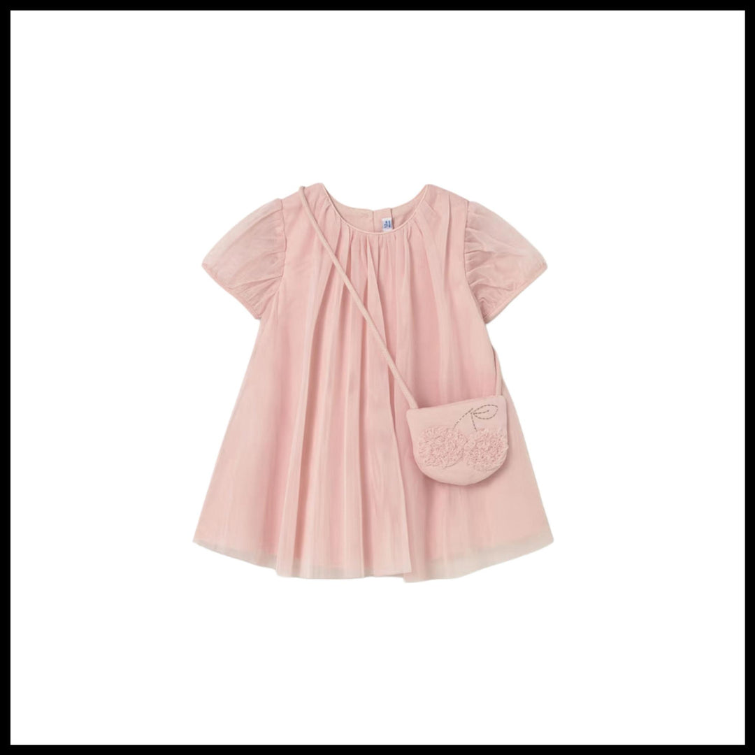 Baby Tulle Dress Pink w/Crossbody Bag MYR0126