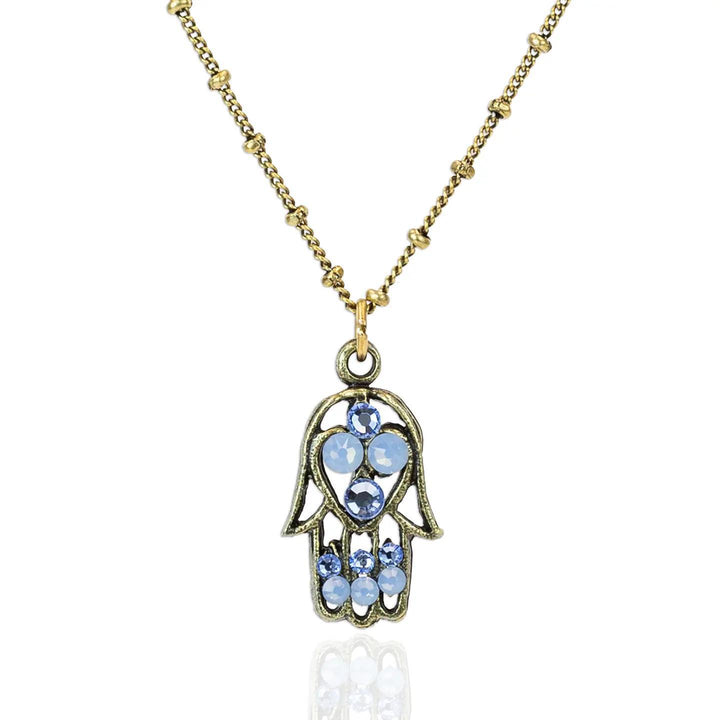 Hera Hamsa Crystal Necklace AKD1025