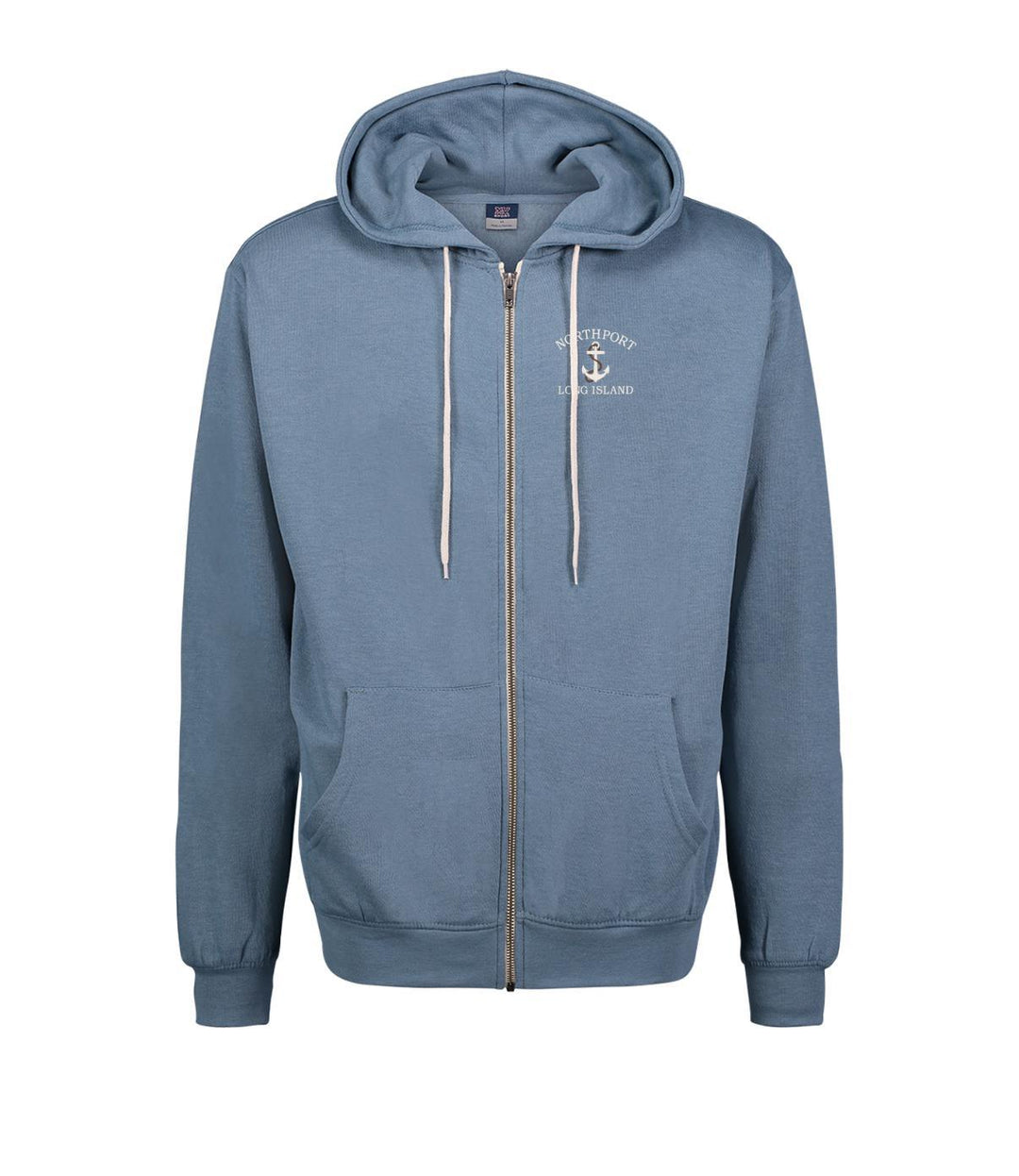 Northport Retro Heather Zip Hoodie Lt Denim MVS125